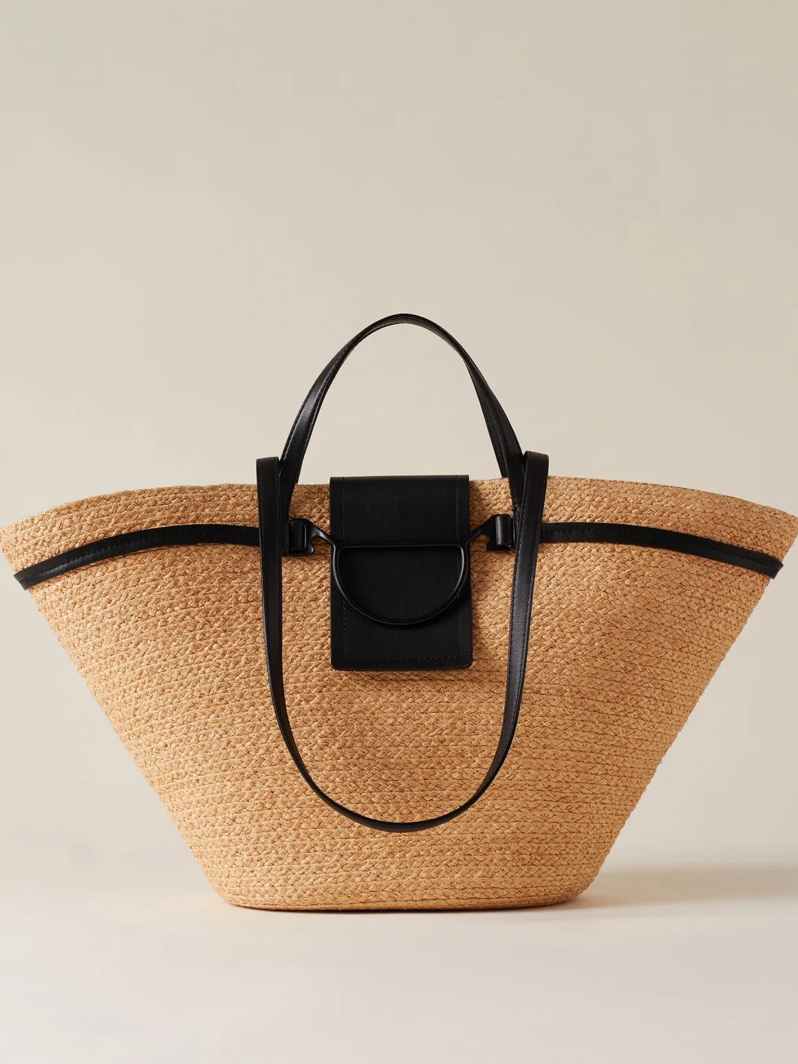 Shopping bag in paglia intrecciata